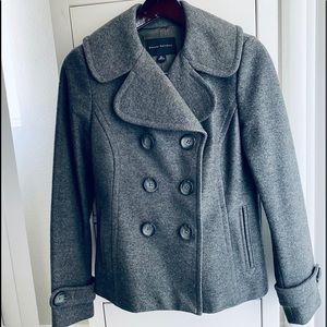 Banana Republic Gray Wool Pea Coat